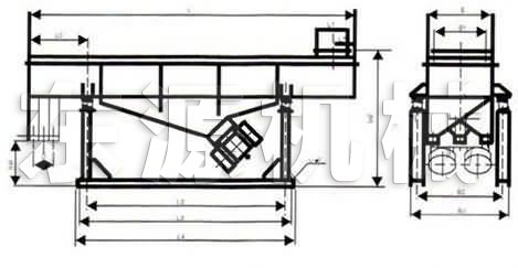 直線(xiàn)振動(dòng)篩安裝示意圖